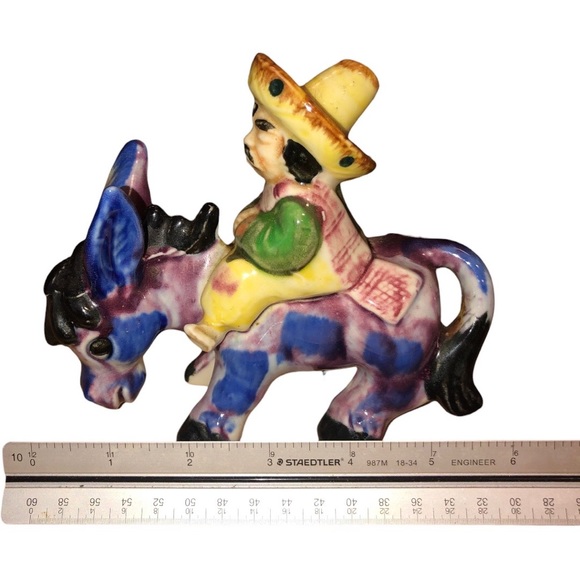 Vintage 1950’s Rider and Donkey Hand Painted Made in Japan - Picture 5 of 9